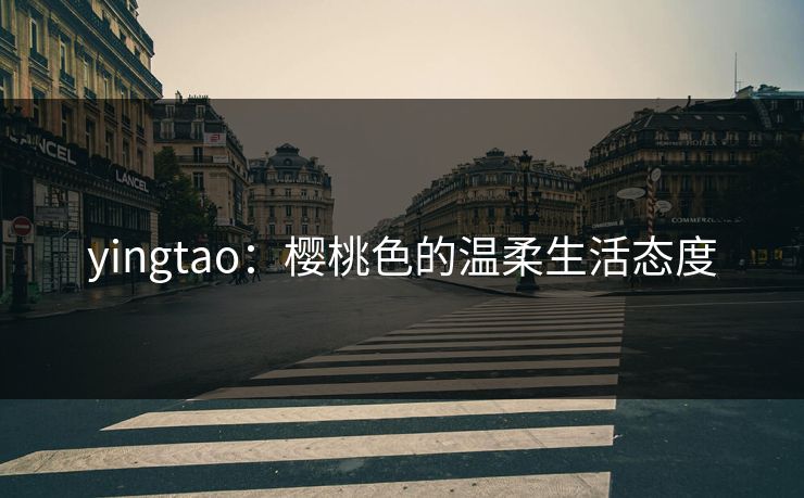 yingtao:樱桃色的温柔生活态度 yingtao:樱桃色的温柔生活态度